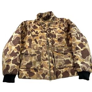 Vtg 90s Canvasback Duck Camo Puffer Jacket XL Hunting Coat Quilted Insulated